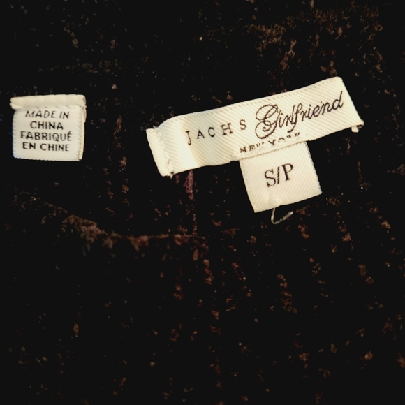 Jachs Girlfriend | New York Black Chenille Sweater Crew Neck High Low - Picture 3 of 6